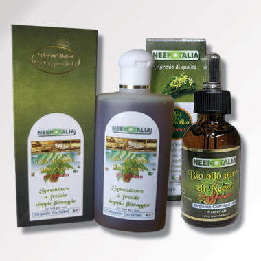 Confezioni di olio di neem arricchite da profumazioni floreali